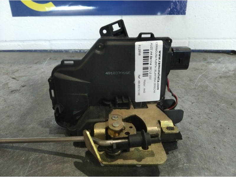 Recambio de cerradura puerta delantera derecha para audi a4 berlina (8e) 2.5 tdi quattro (132kw) referencia OEM IAM 4B1837016E  