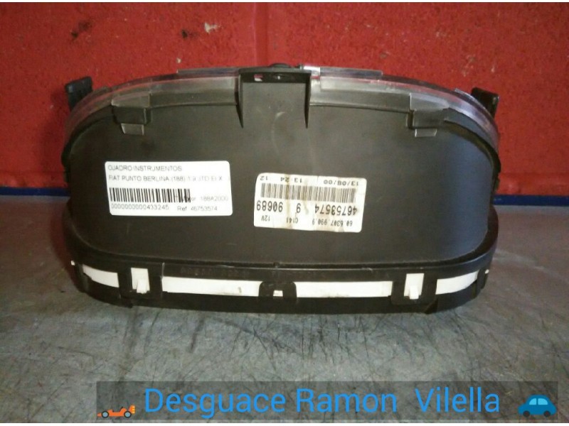 Recambio de cuadro instrumentos para fiat punto berlina (188) 1.9 jtd elx | 08.99 - 12.02 1.9 jtd elx | 08.99 - 12.02 referencia