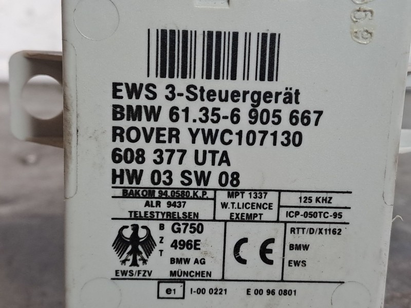 Recambio de centralita para bmw serie 3 coupe (e46) 2.8 24v cat referencia OEM IAM 61356905667 YWC107130  Recambio de centralita para bmw serie 3 coupe (e46) 2.8 24v cat referencia OEM IAM 61356905667 YWC107130