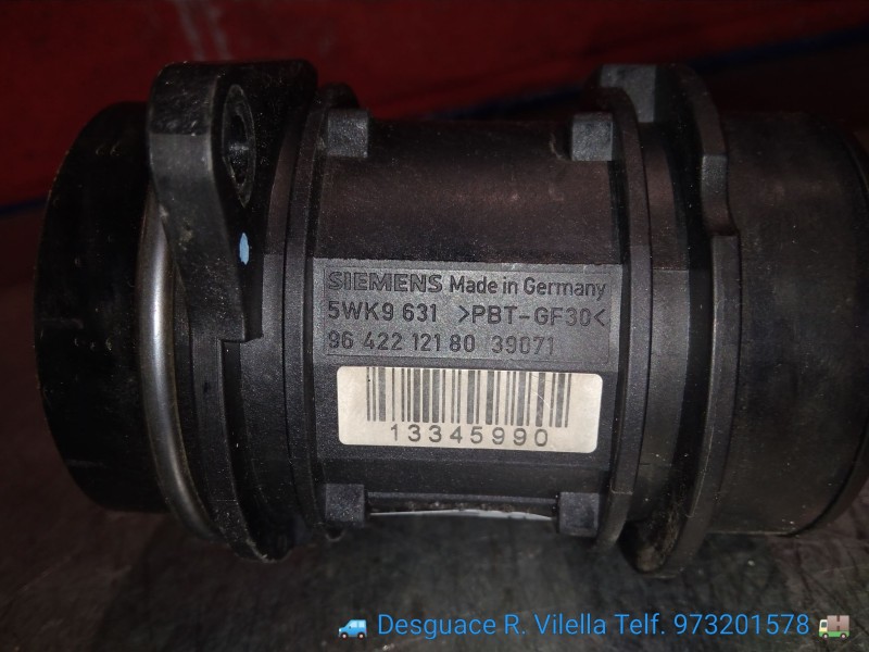 Recambio de caudalimetro para citroen c3 1.4 hdi sx | 04.02 - 12.06 1.4 hdi sx | 04.02 - 12.06 referencia OEM IAM 5WK9631 964221
