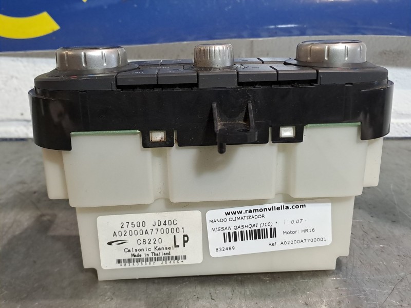 Recambio de mando climatizador para nissan qashqai (j10)  | 0.07 - ...  | 0.07 - ... referencia OEM IAM A02000A7700001 27500JD40 Recambio de mando climatizador para nissan qashqai (j10)  | 0.07 - ...  | 0.07 - ... referencia OEM IAM A02000A7700001 27500JD40
