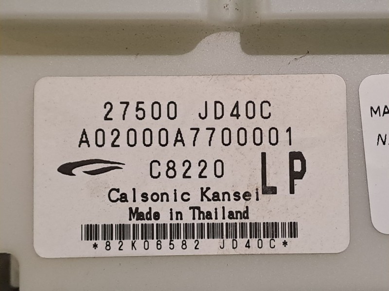 Recambio de mando climatizador para nissan qashqai (j10)  | 0.07 - ...  | 0.07 - ... referencia OEM IAM A02000A7700001 27500JD40 Recambio de mando climatizador para nissan qashqai (j10)  | 0.07 - ...  | 0.07 - ... referencia OEM IAM A02000A7700001 27500JD40