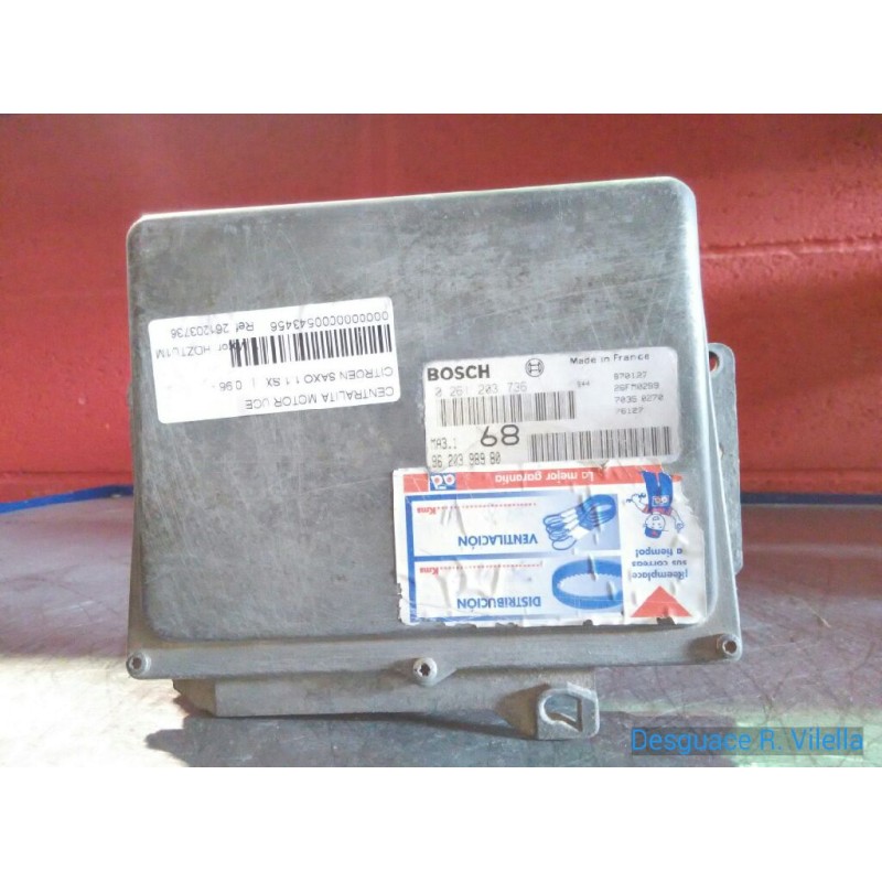 Recambio de centralita motor uce para citroen saxo 1.1 sx | 0.96 - ... 1.1 sx | 0.96 - ... referencia OEM IAM 0261203736 9620398