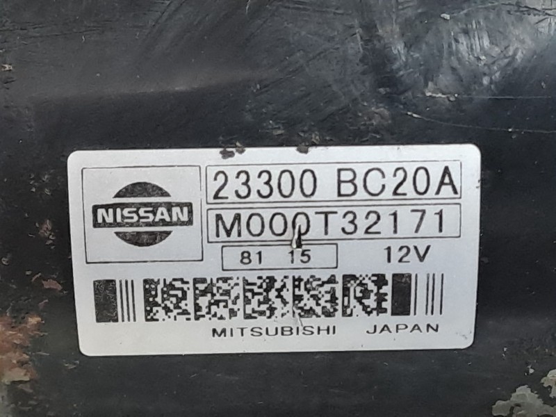 Recambio de motor arranque para nissan qashqai (j10)  | 0.07 - ...  | 0.07 - ... referencia OEM IAM M000T32171   Recambio de motor arranque para nissan qashqai (j10)  | 0.07 - ...  | 0.07 - ... referencia OEM IAM M000T32171