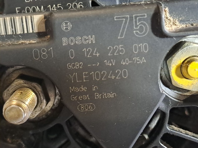 Recambio de alternador para rover serie 25 (rf) 1.1 referencia OEM IAM 0124225010 YLE102420 14V 75A Recambio de alternador para rover serie 25 (rf) 1.1 referencia OEM IAM 0124225010 YLE102420 14V 75A