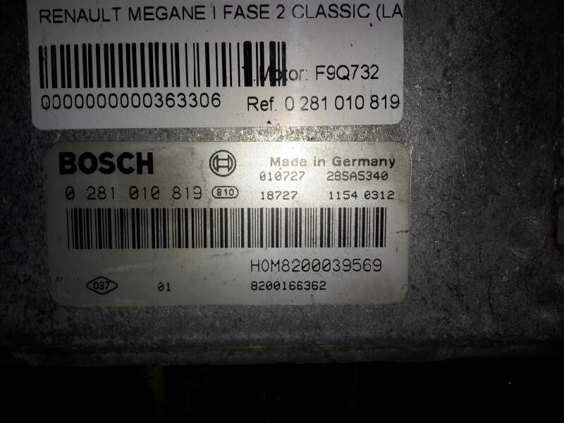 Recambio de centralita motor uce para renault megane i fase 2 classic (la..) 1.9 dci diesel cat | 0.97 - 0.03 1.9 dci diesel cat