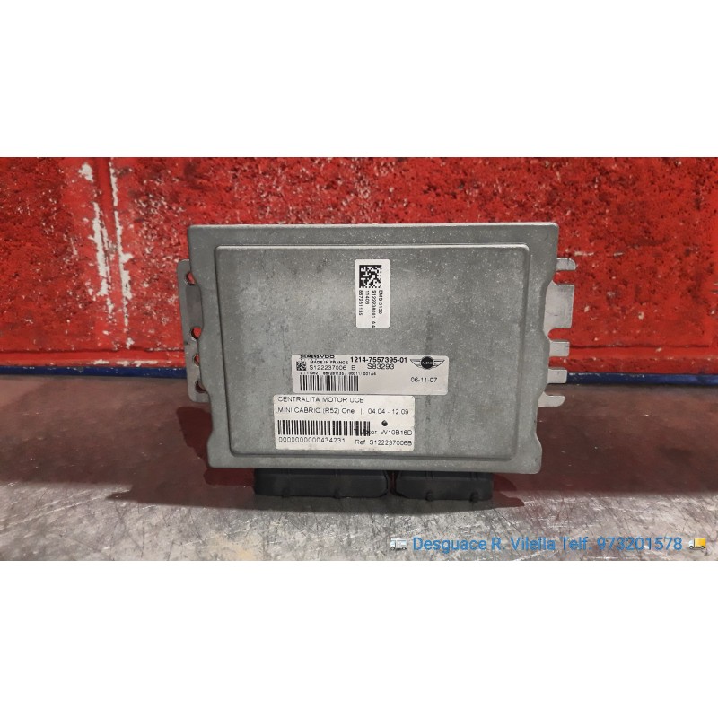 Recambio de centralita motor uce para mini cabrio (r52) one | 04.04 - 12.09 one | 04.04 - 12.09 referencia OEM IAM S122237006B 1