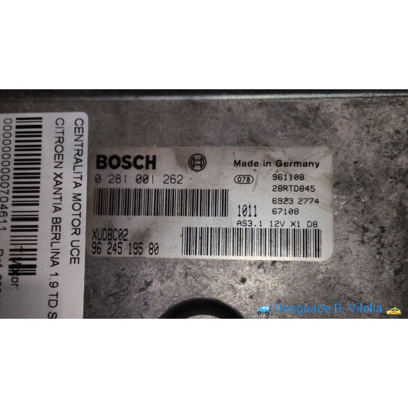 Recambio de centralita motor uce para citroen xantia berlina 1.9 td sensation | 10.94 - 12.97 1.9 td sensation | 10.94 - 12.97 r
