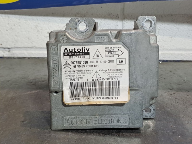 Recambio de centralita airbag para citroen c4 berlina 1.6 16v hdi referencia OEM IAM 603726100 967358180 