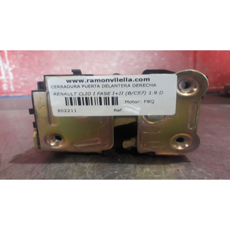 Recambio de cerradura puerta delantera derecha para renault clio i fase i+ii (b/c57) 1.9 d rn (b / c 57 l) | 01.91 - 12.98 1.9 d