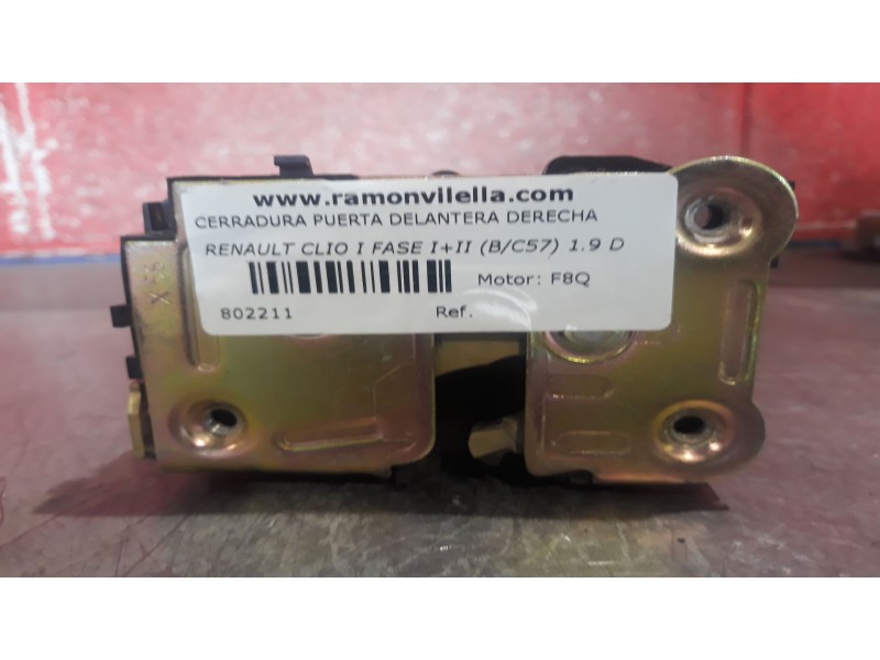 Recambio de cerradura puerta delantera derecha para renault clio i fase i+ii (b/c57) 1.9 d rn (b / c 57 l) | 01.91 - 12.98 1.9 d