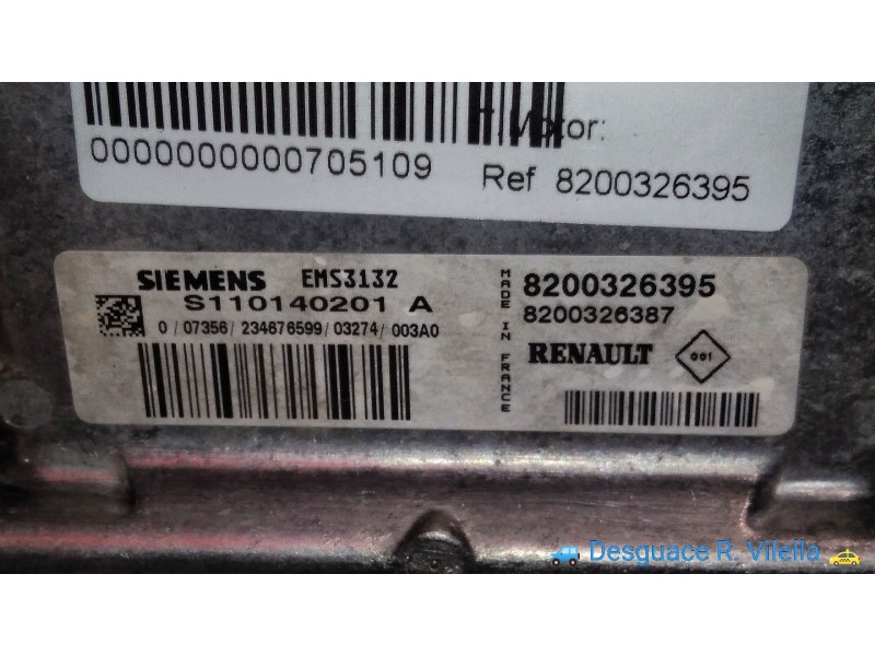 Recambio de centralita motor uce para renault clio ii fase ii (b/cb0) authentique | 06.01 - 12.08 authentique | 06.01 - 12.08 re