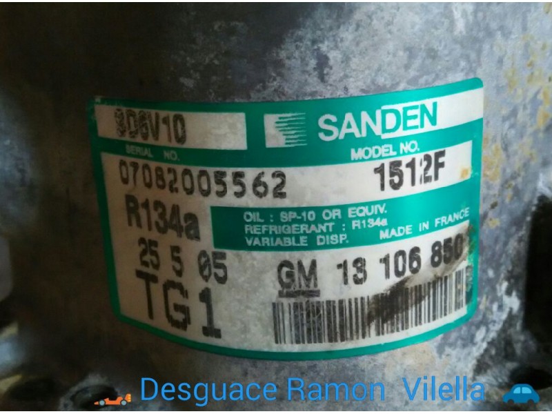 Recambio de compresor aire acondicio. para opel corsa c cosmo | 0.03 - ... cosmo | 0.03 - ... referencia OEM IAM 1512F 18106850 
