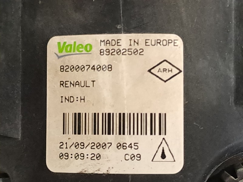 Recambio de faro antiniebla izquierdo para renault scenic ii grand dynamique referencia OEM IAM 8200074008 89202502 