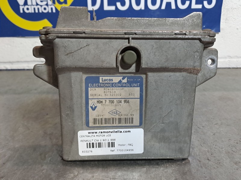 Recambio de centralita motor uce para renault clio 1.9d referencia OEM IAM 7700104956 7700111205 R04080009F