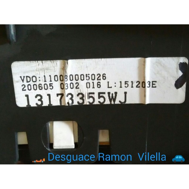 Recambio de cuadro instrumentos para opel corsa c cosmo | 0.03 - ... cosmo | 0.03 - ... referencia OEM IAM 13173355WJ 1100800050