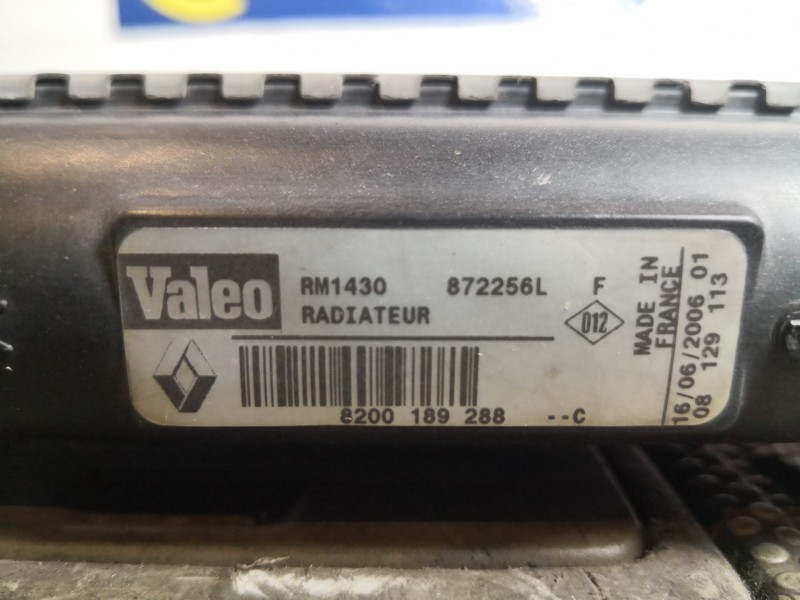 Recambio de radiador agua para dacia logan ambiance referencia OEM IAM 8200189288C RM1430 872256L