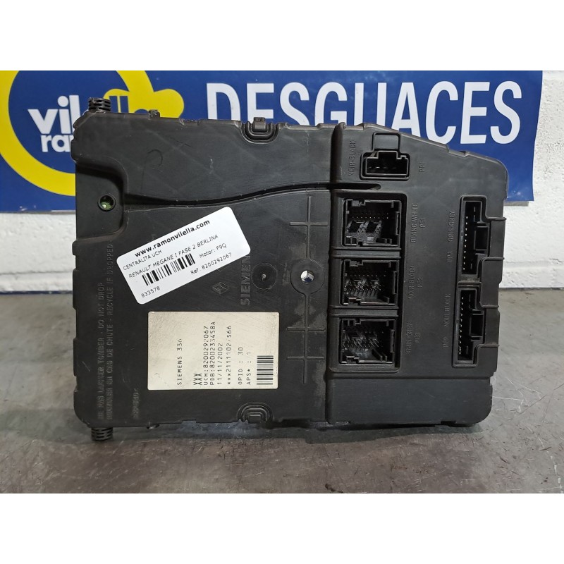 Recambio de centralita uch para renault megane i fase 2 berlina (ba0) 1.9 dci authentique referencia OEM IAM 8200292067  