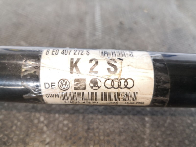 Recambio de transmision delantera derecha para audi a4 berlina (8e) 1.8 20v turbo referencia OEM IAM   