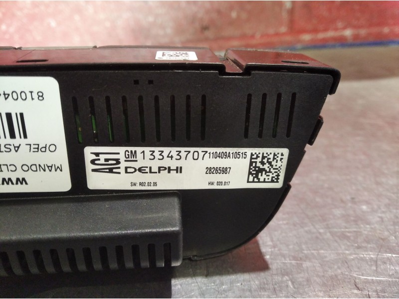 Recambio de mando climatizador para opel astra j lim. (12.2009)  | ... (12.2009)  | ... referencia OEM IAM 13343707  