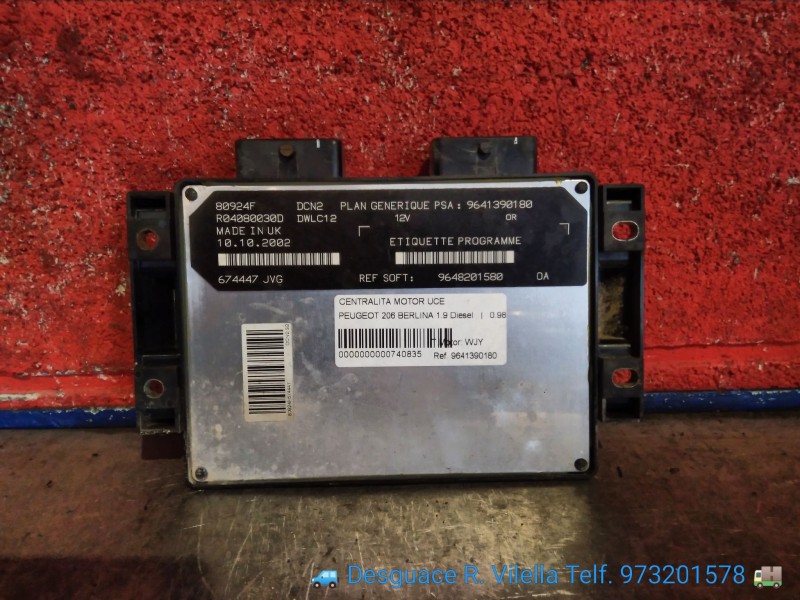 Recambio de centralita motor uce para peugeot 206 berlina 1.9 diesel | 0.98 - ... 1.9 diesel | 0.98 - ... referencia OEM IAM 964 Recambio de centralita motor uce para peugeot 206 berlina 1.9 diesel | 0.98 - ... 1.9 diesel | 0.98 - ... referencia OEM IAM 964