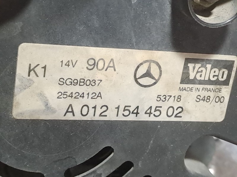 Recambio de alternador para mercedes clase a (w168) referencia OEM IAM SG9B037   Recambio de alternador para mercedes clase a (w168) referencia OEM IAM SG9B037