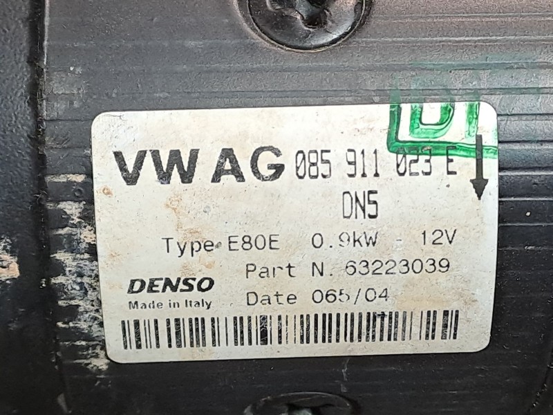 Recambio de motor arranque para seat arosa 1.4 signo referencia OEM IAM 085911023E  