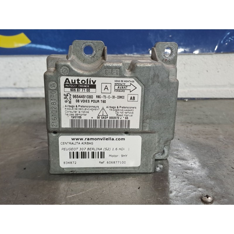 Recambio de centralita airbag para peugeot 307 berlina (s2) 1.6 hdi | 0.05 - 0.08 1.6 hdi | 0.05 - 0.08 referencia OEM IAM 60687