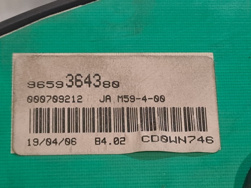 Recambio de cuadro instrumentos para peugeot partner (s2) 1.9 diesel referencia OEM IAM 9659364380  