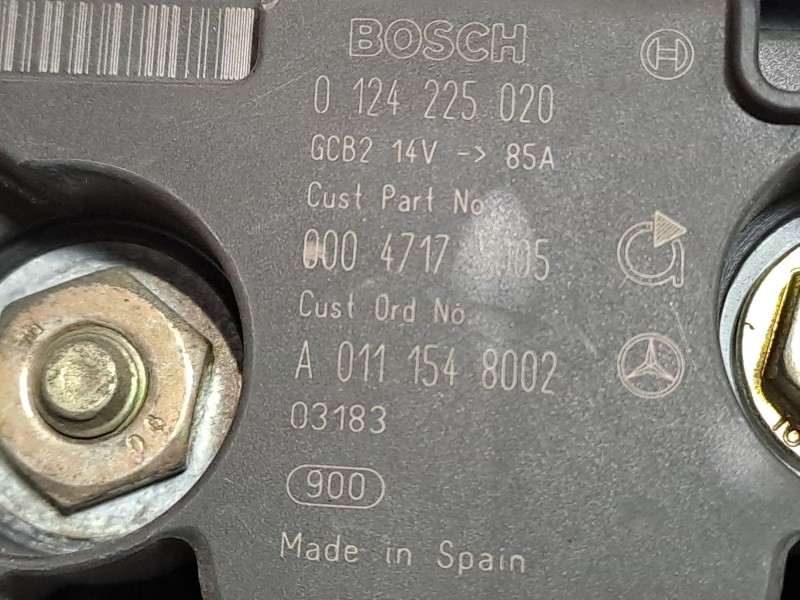 Recambio de alternador para smart coupe referencia OEM IAM 0124225020  