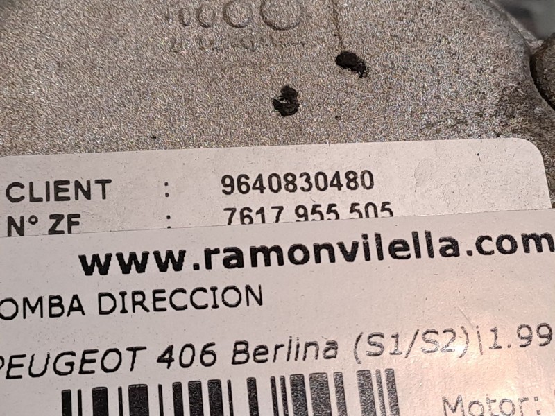 Recambio de bomba direccion para peugeot 406 berlina (s1/s2) 2.0 referencia OEM IAM 9640830480 7617955505 