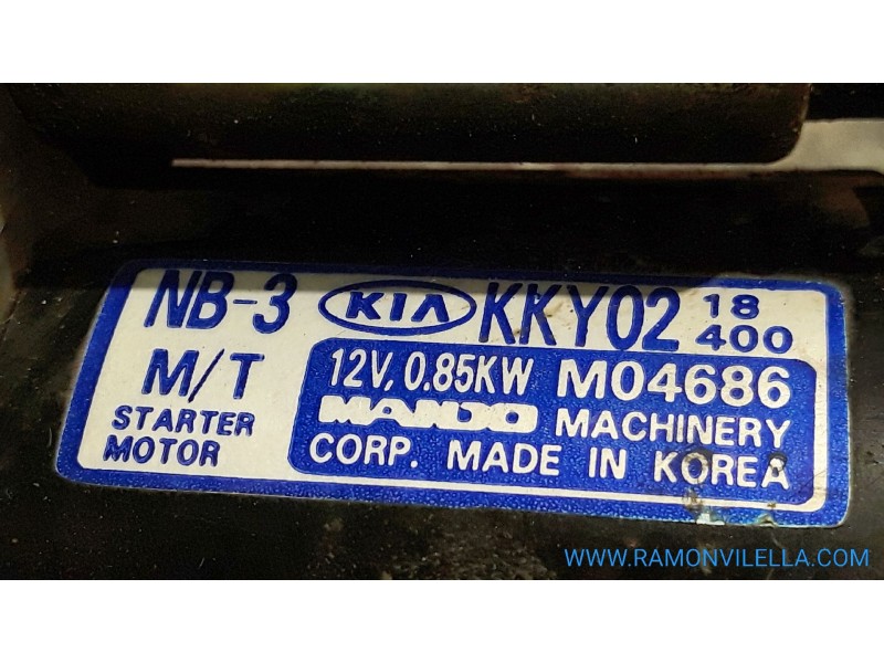 Recambio de motor arranque para kia pride  | 0.95 - 0.00  | 0.95 - 0.00 referencia OEM IAM M04686  