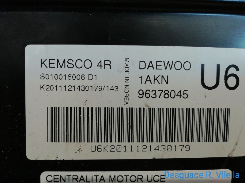 Recambio de centralita motor uce para daewoo nubira berlina se (1999) | 09.00 - 12.03 se (1999) | 09.00 - 12.03 referencia OEM I