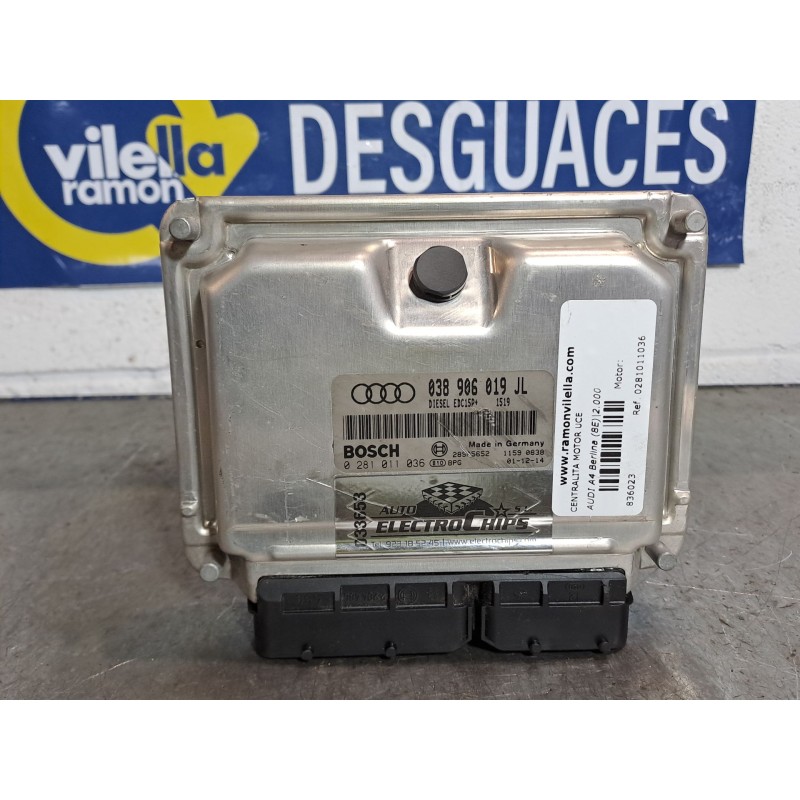 Recambio de centralita motor uce para audi a4 berlina (8e) 1.9 tdi referencia OEM IAM 0281011036 038906019JL EDC15P+