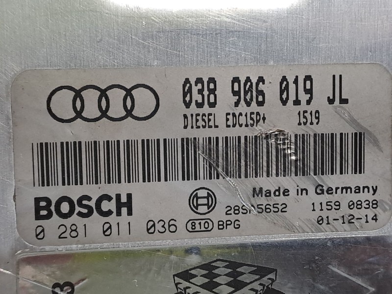 Recambio de centralita motor uce para audi a4 berlina (8e) 1.9 tdi referencia OEM IAM 0281011036 038906019JL EDC15P+