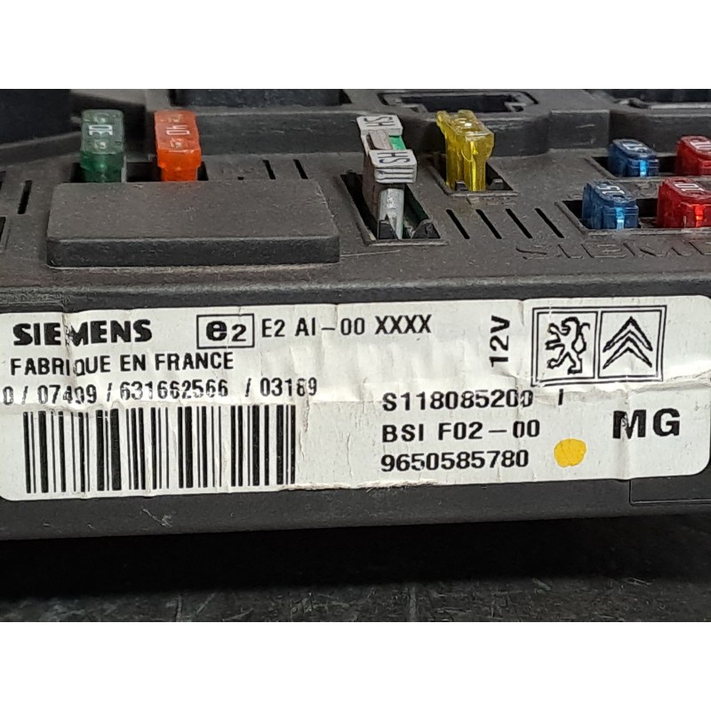 Recambio de centralita bsi para citroen c3 1.4 hdi exclusive referencia OEM IAM BSIF0200  