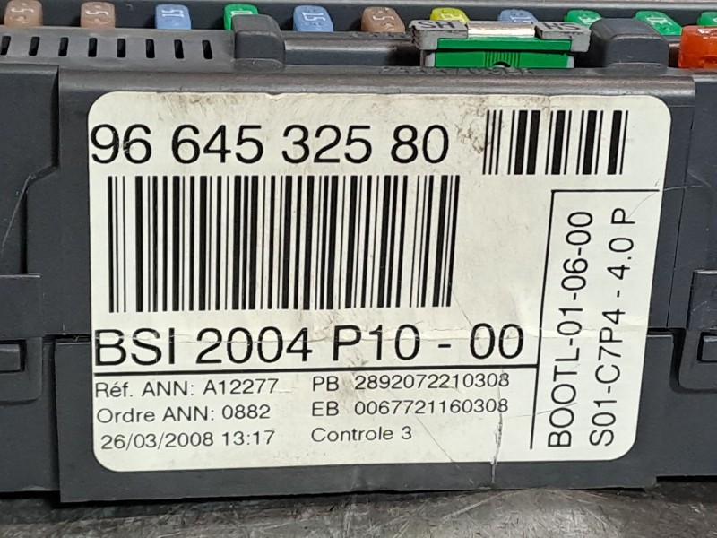 Recambio de centralita bsi para citroen c3 1.4 audace referencia OEM IAM BSI2004P1000 9664532580 BOOTL010600