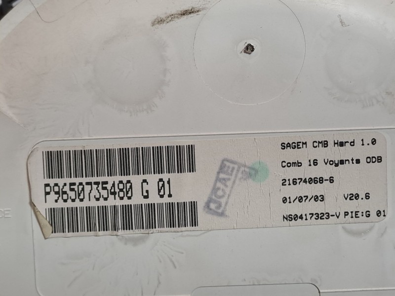 Recambio de cuadro instrumentos para citroen c3 1.4 hdi exclusive referencia OEM IAM P9650735480G  