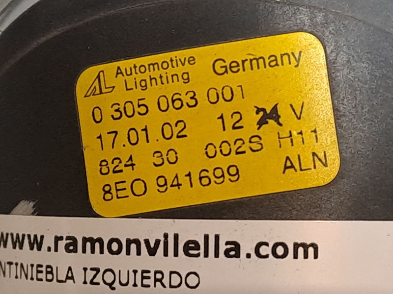 Recambio de faro antiniebla izquierdo para audi a4 berlina (8e) 1.9 tdi referencia OEM IAM   