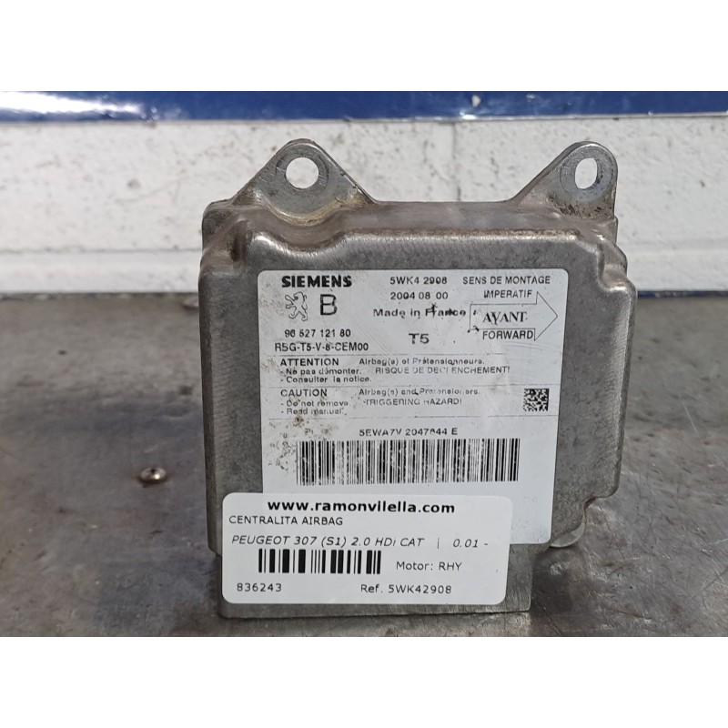 Recambio de centralita airbag para peugeot 307 (s1) 2.0 hdi cat | 0.01 - 0.05 2.0 hdi cat | 0.01 - 0.05 referencia OEM IAM 5WK42