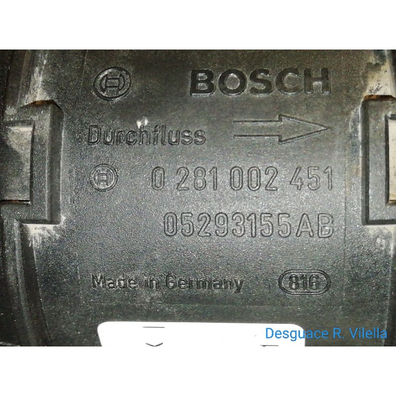 Recambio de caudalimetro para chrysler voyager (rg) 2.5 crd lx | 0.01 - ... 2.5 crd lx | 0.01 - ... referencia OEM IAM 028100245