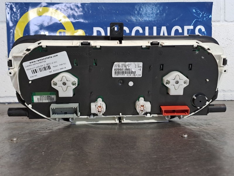 Recambio de cuadro instrumentos para renault laguna ii (bg0) 2.0 referencia OEM IAM 8200218861B  