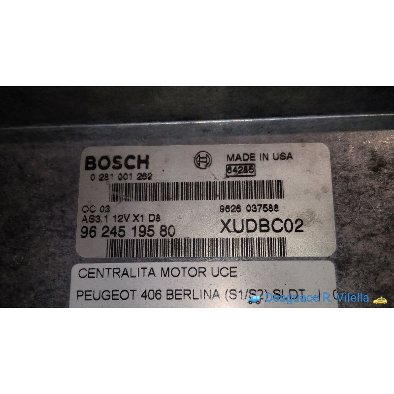 Recambio de centralita motor uce para peugeot 406 berlina (s1/s2) sldt | 08.95 - 12.98 sldt | 08.95 - 12.98 referencia OEM IAM 0