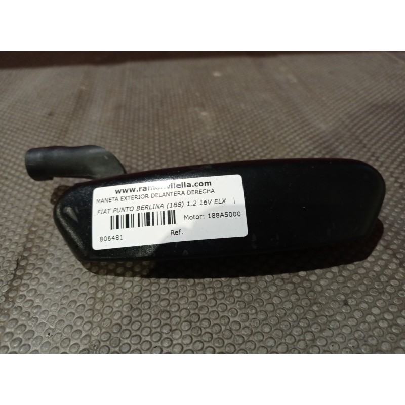 Recambio de maneta exterior delantera derecha para fiat punto berlina (188) 1.2 16v elx | 08.99 - 12.01 1.2 16v elx | 08.99 - 12