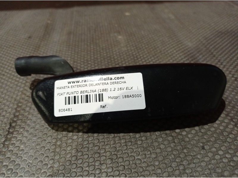 Recambio de maneta exterior delantera derecha para fiat punto berlina (188) 1.2 16v elx | 08.99 - 12.01 1.2 16v elx | 08.99 - 12