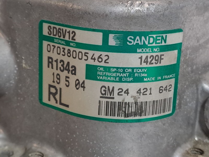 Recambio de compresor aire acondicionado para opel meriva referencia OEM IAM 1429F  