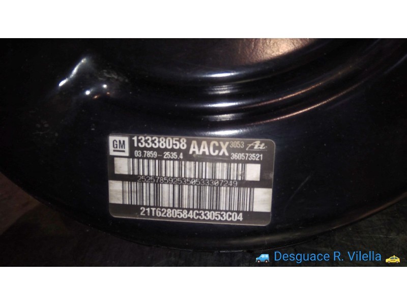 Recambio de servofreno para opel astra j lim. 1.6 16v cat | 0.09 - ... 1.6 16v cat | 0.09 - ... referencia OEM IAM 13338058 3605