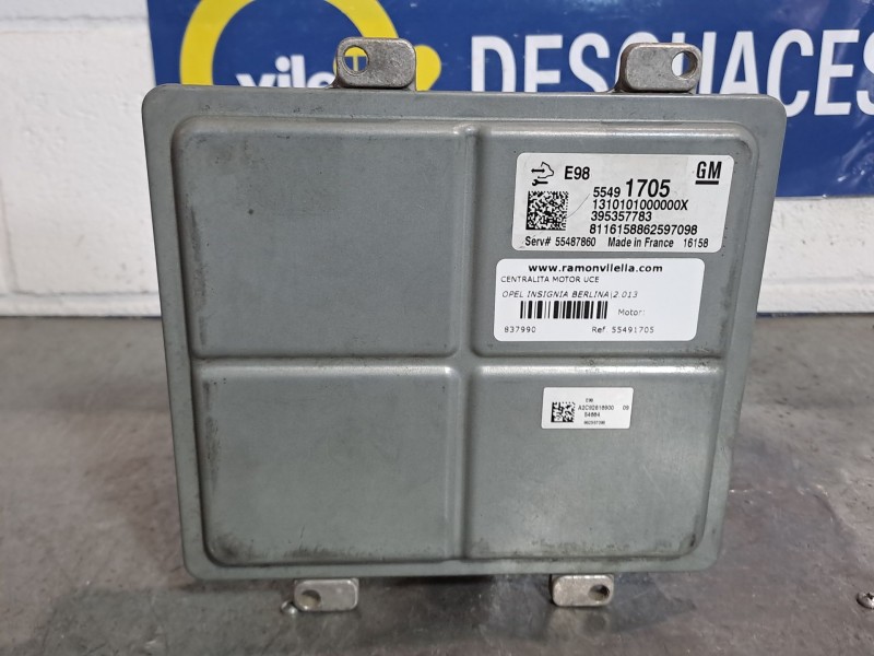 Recambio de centralita motor uce para opel insignia berlina expression referencia OEM IAM 55491705  