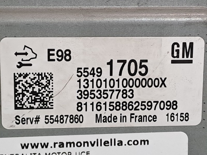 Recambio de centralita motor uce para opel insignia berlina expression referencia OEM IAM 55491705  