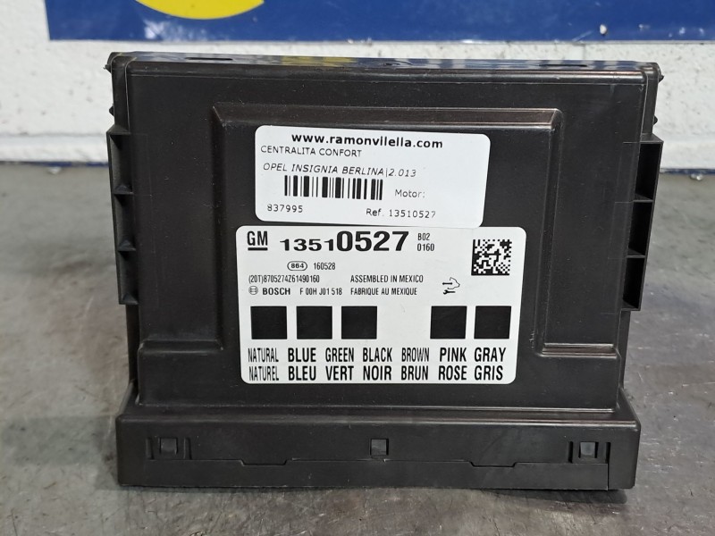 Recambio de centralita confort para opel insignia berlina expression referencia OEM IAM 13510527  
